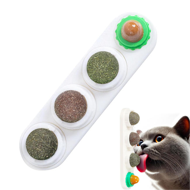 Esferas Giratorias de Catnip Natural para Gatos – (1 en 15$ y 2×20$)